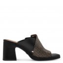Tamaris női magas sarkú divatpapucs fix pántos 27223-42-098 fekete mix 07265