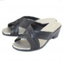 Patrizia női keresztpántos telitalpú papucs 2218-NERO 07278