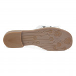 Agora by Patrizia női fixpántos bőr papucsEL27-BIANCO 07310