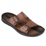 Pegada férfi csatos barna bőr papucs 132824-01 07296 Férfi Pegada
