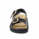 Scholl Mietta Buckle női bioprint csatos papucs fekete lakk  F31399-1004 07326