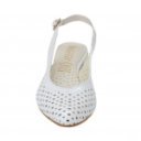 DiMarco női hátul nyitott szling körömcipő 243--BIANCO 07371