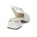 DiMarco női hátul nyitott szling körömcipő 243--BIANCO 07371