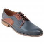 Lavaggio férfi elegáns bőr félcipő kék barna mix 2203-M-B3GR 07293 Férfi Lavaggio