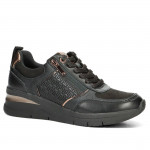 Tamaris fűzős cipzáras női sportos sneaker félcipő fekete 23721-42-096 07390 Női Tamaris