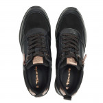 Tamaris fűzős cipzáras női sportos sneaker félcipő fekete 23721-42-096 07390