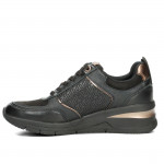 Tamaris fűzős cipzáras női sportos sneaker félcipő fekete 23721-42-096 07390