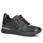 Tamaris fűzős cipzáras női sportos sneaker félcipő fekete 23721-42-096 07390 Női Tamaris
