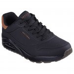 Skechers Uno Suited On Air férfi fűzős sneaker cipő fekete 183004-BBK Férfi Skechers