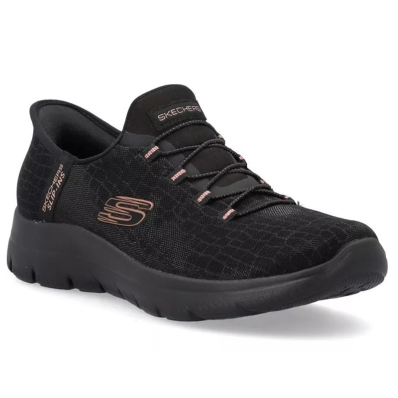 Skechers Summits Classy Night slip-ins női textil bebújós sneaker 150128-BKGD