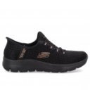 Skechers Summits Classy Night slip-ins női textil bebújós sneaker 150128-BKGD