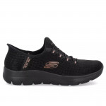 Skechers Summits Classy Night slip-ins női textil bebújós sneaker 150128-BKGD