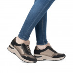 Rieker női sportos fűzős cipzáras sneaker félcipő N9301-90