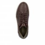 Rieker férfi barna fűzős-cipzáras bőr sneaker félcipő 17502-25