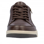 Rieker férfi barna fűzős-cipzáras bőr sneaker félcipő 17502-25