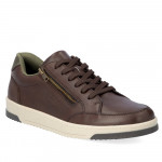 Rieker férfi barna fűzős-cipzáras bőr sneaker félcipő 17502-25 Férfi Rieker