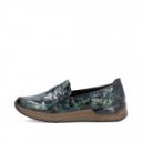 Rieker női bebújós lakk multikolor mokaszin félcipő 58960-90