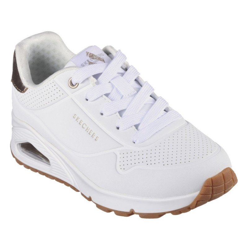 Skechers Uno Gen1 Shimmer Away lányka - női fűzős sneaker cipő 310545L-WHT