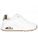 Skechers Uno Gen1 Shimmer Away lányka - női fűzős sneaker cipő 310545L-WHT