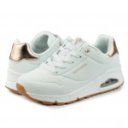 Skechers Uno Gen1 Shimmer Away lányka - női fűzős sneaker cipő 310545L-WHT