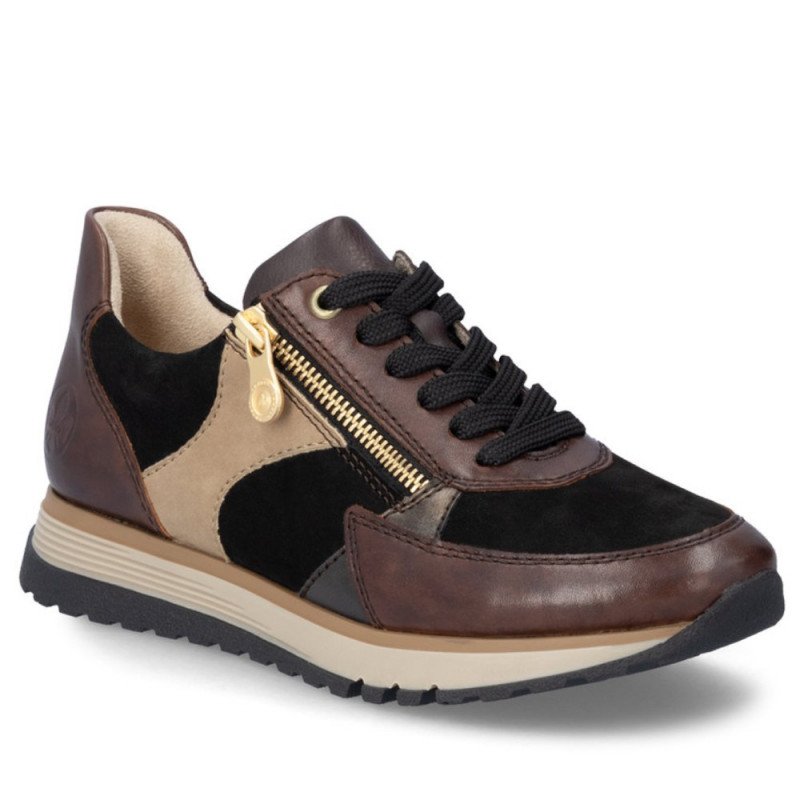 Rieker női sportos fűzős cipzáras sneaker félcipő 49010-25