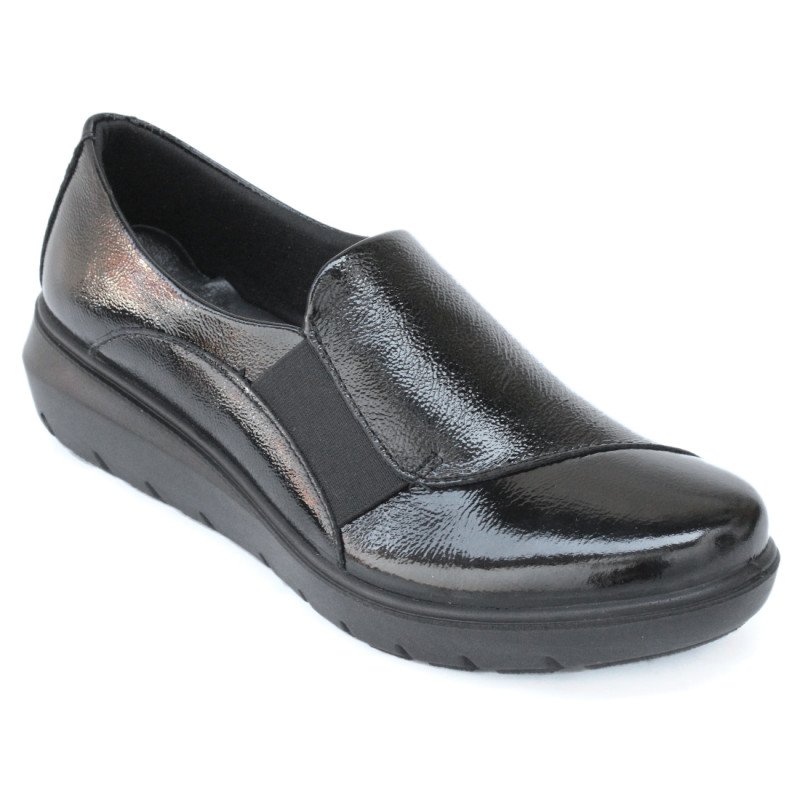 Imac női bebújós fekete lakkbőr félcipő 656000-4200-011 07413