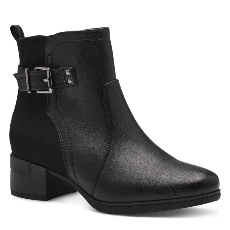 Jana női cipzáras fekete bokacipő 25374-43-001 07426