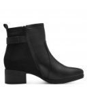 Jana női cipzáras fekete bokacipő 25374-43-001 07426