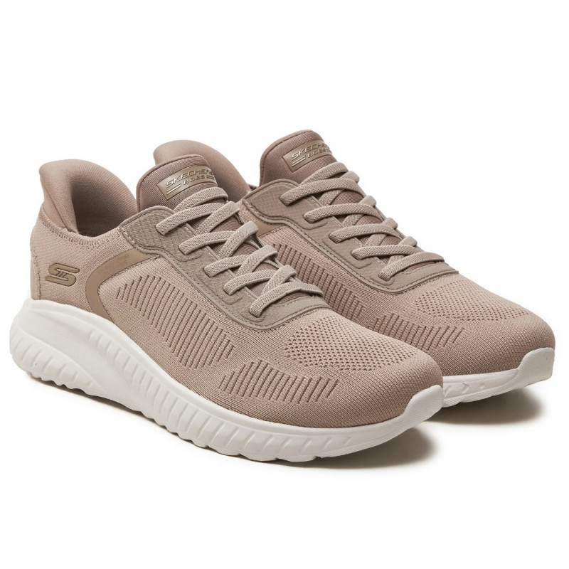 Skechers Bobs Squad Chaos Current Muse slip-ins női textil bebújós fűzős sneaker 117497-TPE