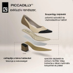 Piccadilly női fekete lakk körömcipő 10102-1138 07433