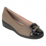 Piccadilly női telitalpú körömcipő tópbarna fekete kombi 117116-1 07431 Női Piccadilly