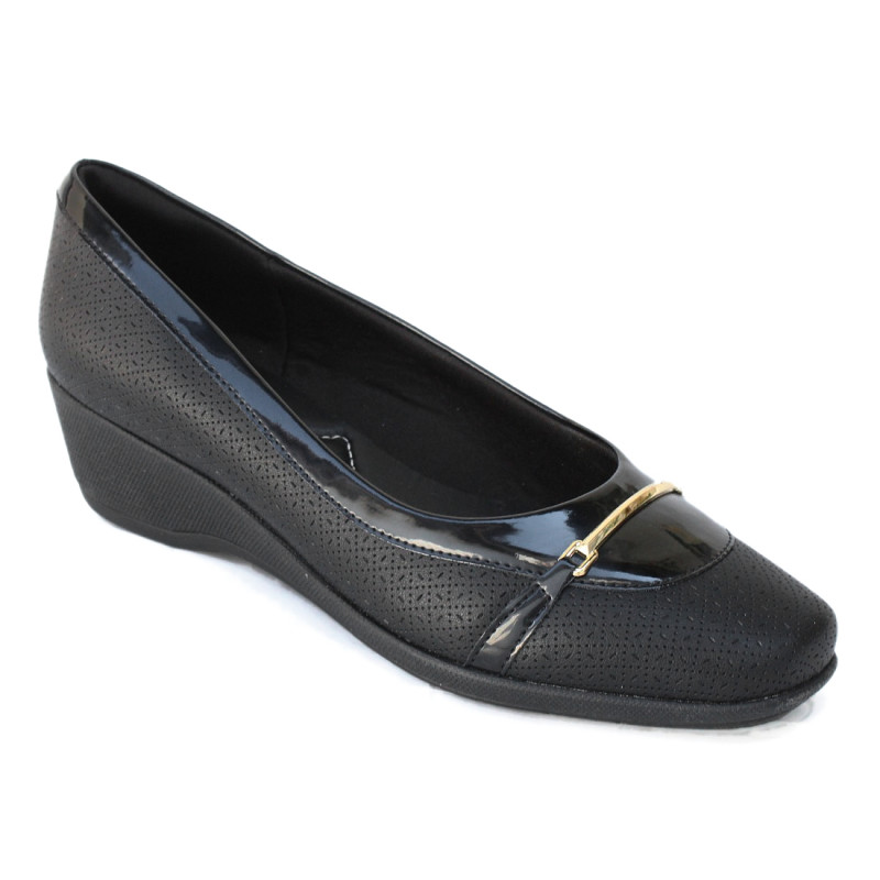 Piccadilly női telitalpú körömcipő fekete 143211-1 07432