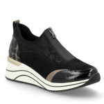 Remonte női sportos cipzáras fekete kombi félcipő D0T08-02 Női Remonte