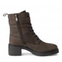 Marco Tozzi női fűzős-cipzáras bőr bakancs antracit színű 25259-43-235 07435