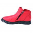 Sherlock Soon női két cipzáras piros bőr bokacsizma 222-24421 07440