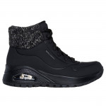 Skechers Uno RUGGED - Darling Daze női fűzős cipzáras bokacipő 167988-BLK Női Skechers