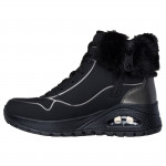 Skechers Uno Rugged Fall Shimmer női fűzős cipzáras bokacipő 167993-BKPW