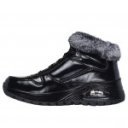 Skechers Uno Rugged Fiesty Winter női fűzős fekete lakk bokacipő 168126-BBK