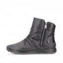 Rieker női két cipzáros fekete bokacsizma 51552-90