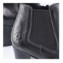 Rieker női cipzáras fekete bőr bokacsizma 50194-00