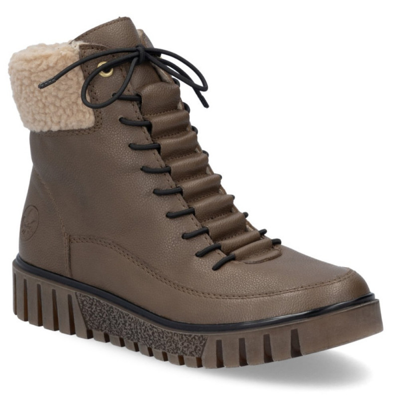 Rieker női fűzős cipzáras bakancs Y3465-24