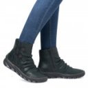 Rieker női cipzáros zöld bokacsizma 55052-54