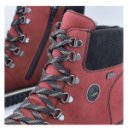 Rieker női fűzős-cipzáras piros bokacipő vízlepergető felsőrésszel 74247-35