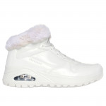 Skechers Uno Rugged Fiesty Winter női fűzős fekete lakk bokacipő 168126-WHT Női Skechers