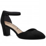 Tamaris női oldalt nyitott fekete körömcipő bokapánttal 24412-41-001 07402 Női Tamaris