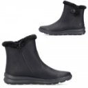 Rieker női rövid szárú fekete csizma Z0080-00