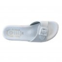 Wörishofer talpbélésű anatóm női papucs 1 csatos pánttal fehér 07420