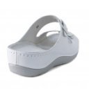 Turul 2 csatos fehér női bőr papucs BS-2