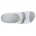 Turul 2 csatos fehér női bőr papucs BS-2