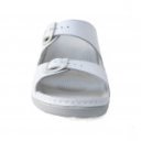 Turul 2 csatos fehér női bőr papucs BS-2
